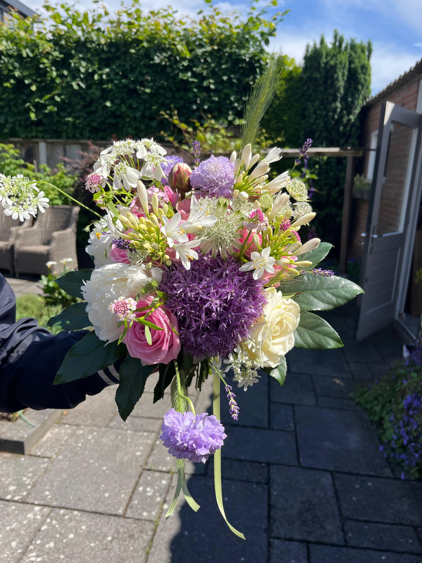 Zomers Bruidsboeket Paars-Wit