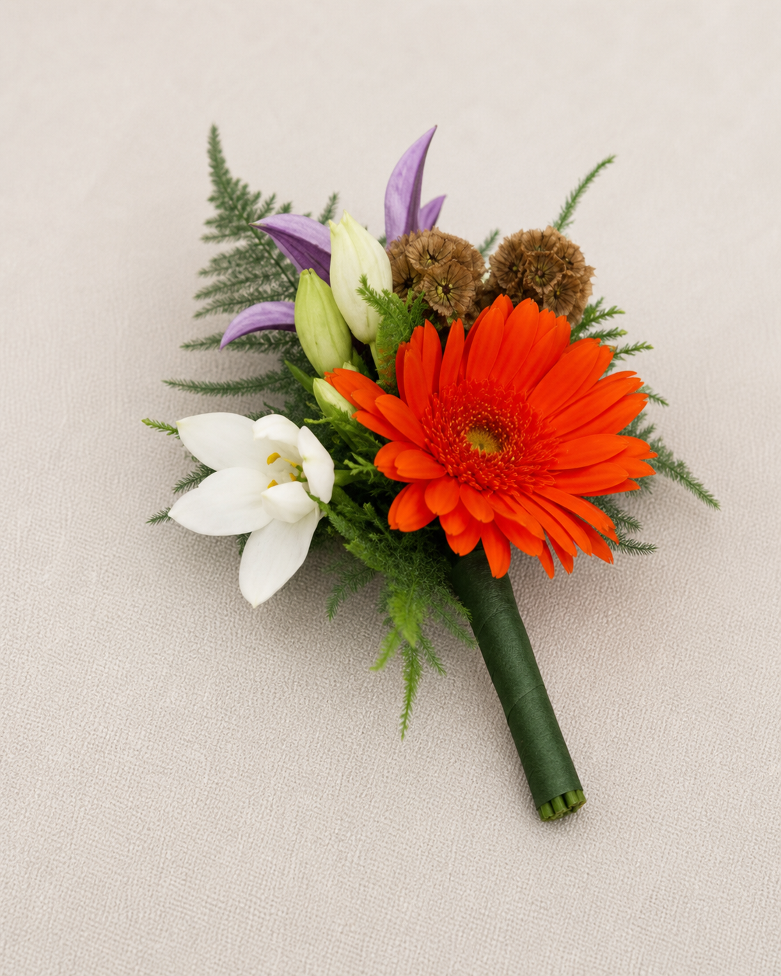 Corsage Oranje-Groen