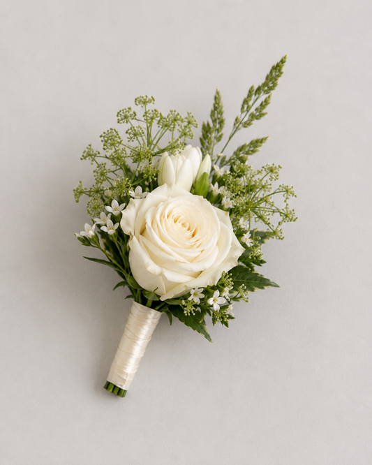 Crème Corsage Bruidegom